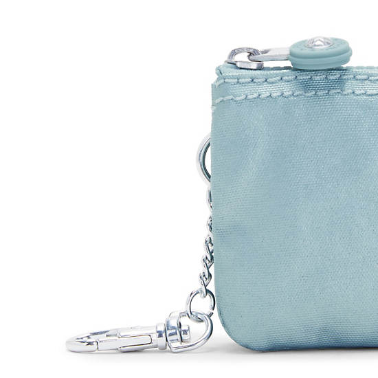 Kipling Creativity Mini Metallic Pouch Keychain Táska Aqua | HU 2099TC